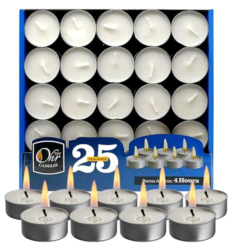 White Unscented Tealight Candles