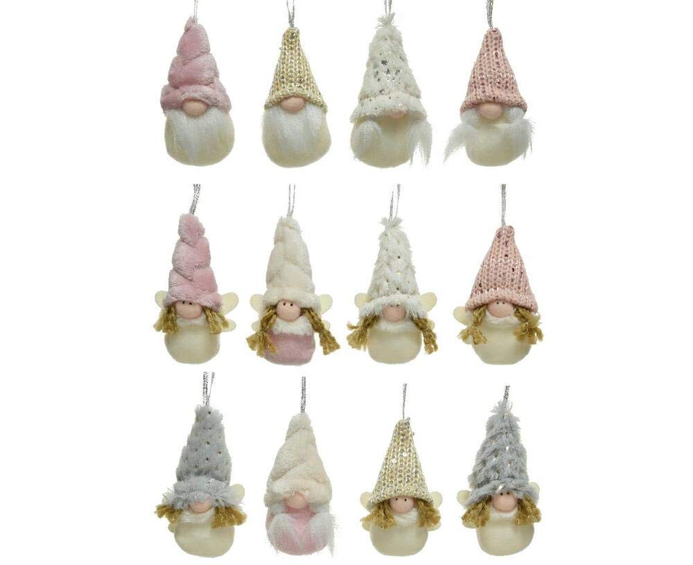 Kaemingk Pink 10cm Bauble Pink/Love Modern Plastic Decorative Hanging Ornament