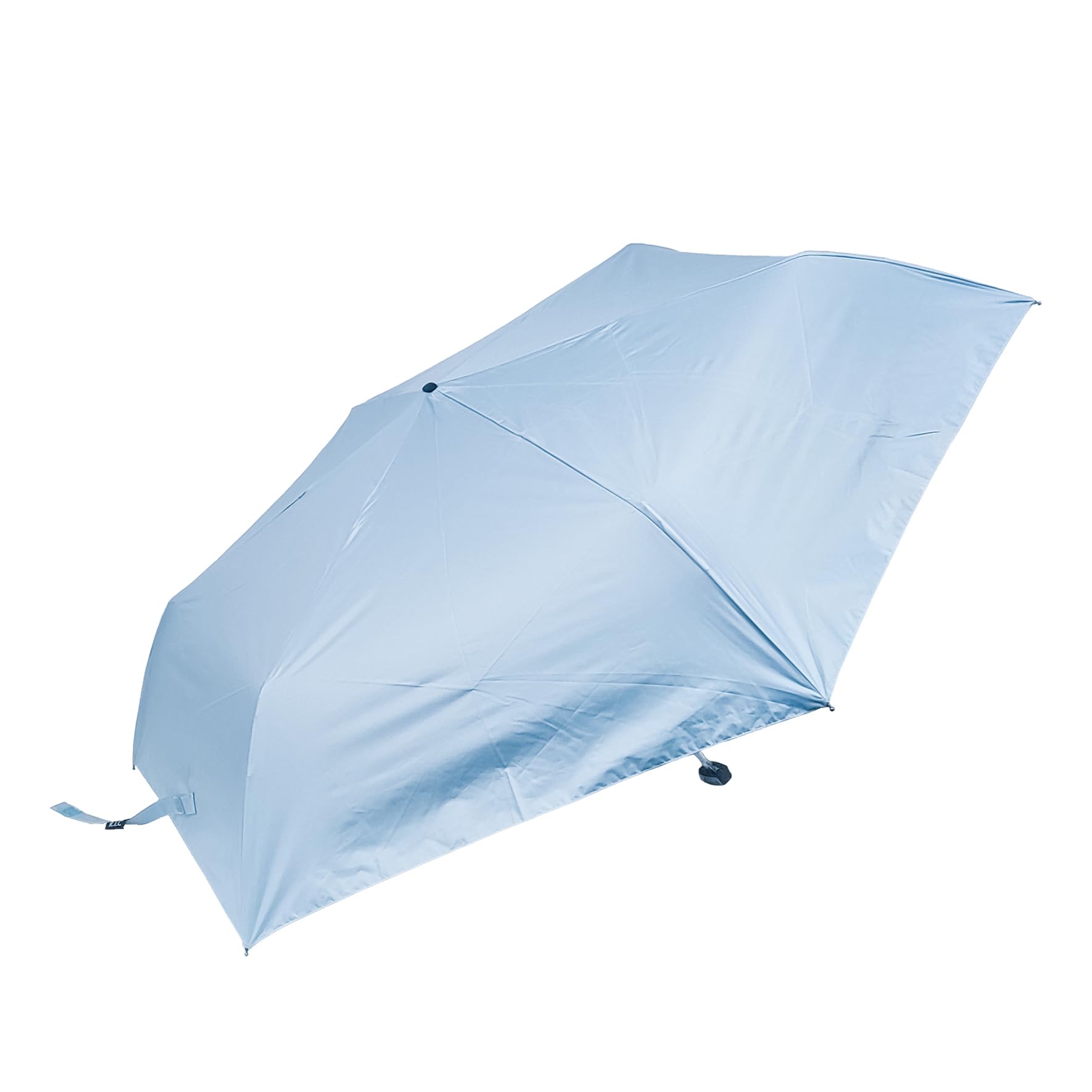 ローズ産業 60cm 男女兼用 晴雨兼用 耐風フラットミニ 折りたたみ傘 ブル－ 61600112