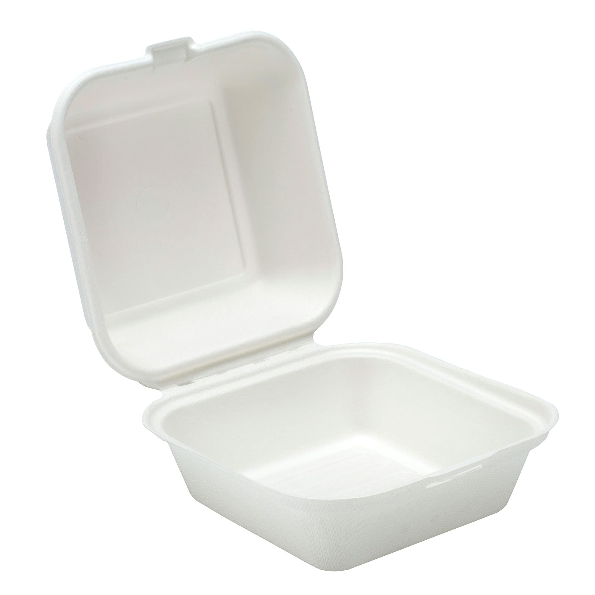 Dispo Bagasse Burger Box 5.7inch / 14.5cm - Sleeve of 125 - Sugarcane Takeaway Box