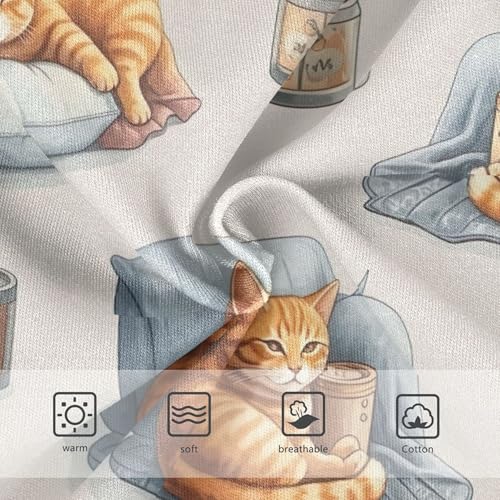 Cute Kitten Orange Tabby Cats Toddler Girls Underwear 2t Cotton Panties Little Girl Flower Kids Briefs Undies3