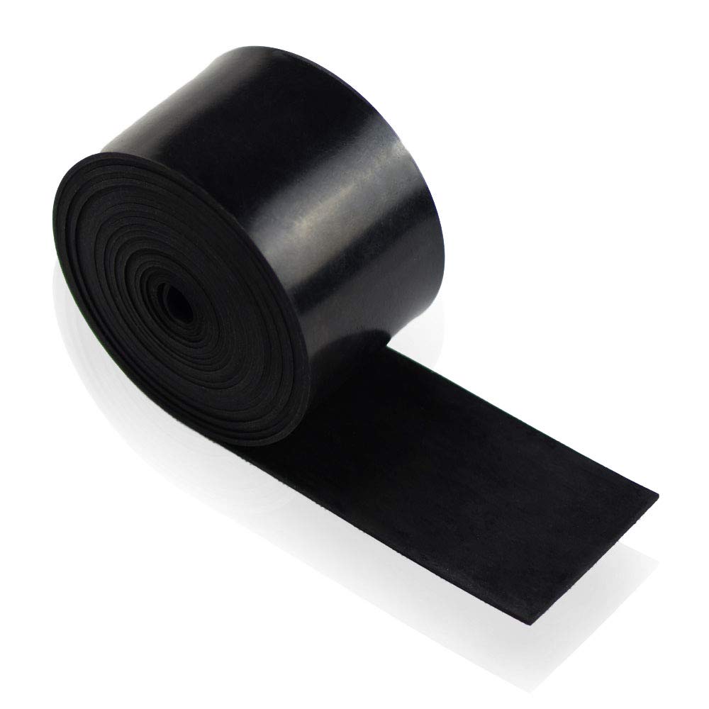 Neoprene Rubber Strip 1/16 (.062)" Thick X 2" Wide X 10'Long, Solid Rubber Rolls Use for Gaskets DIY Material, Supports, Leveling, Sealing, Bumpers, Protection, Abrasion, Flooring, Black