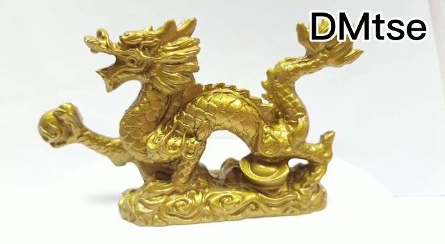 Estatua Feng Shui Dragón Dorado para Suerte y Éxito miniatura 7