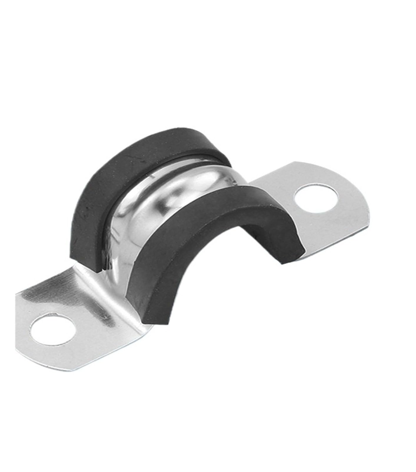 1-10pcs Rubber Lined Pipe Clamps P Clips 6mm-200mm Stainless Steel Mounting Hose Clamps for Fixed(100mm 2pcs)
