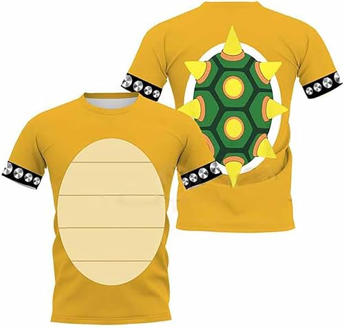 Miniatura 2 de Super Brothers Peach Princess Luigis Bowser - Camiseta de verano con cuello redondo para adultos, adolescentes
