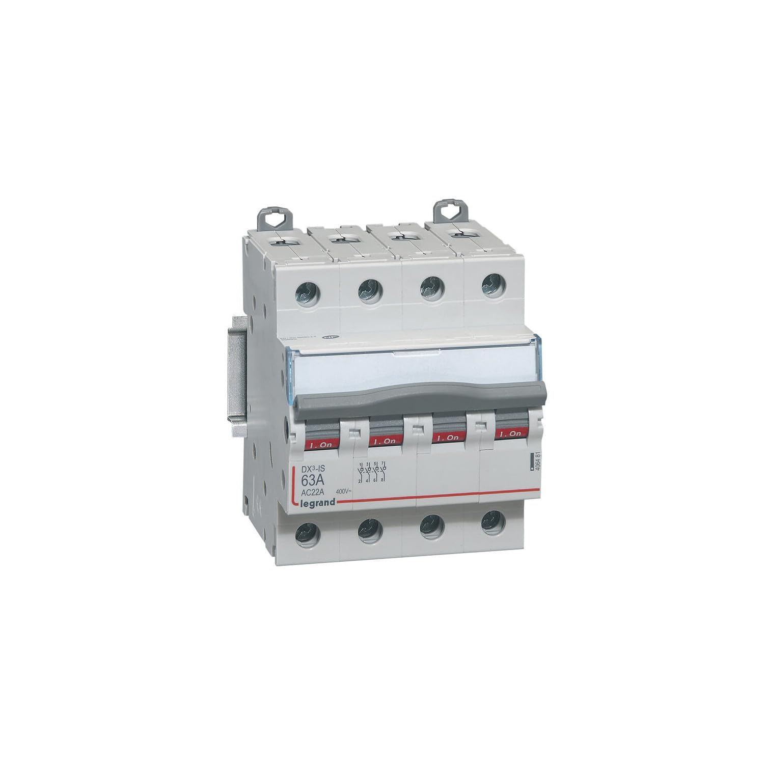 406481 Interrupteur Sectionneur Tétrapolaire 4p 400v - 63a - 4 Modules - Bornes à Vis Legrand Dx³-​is