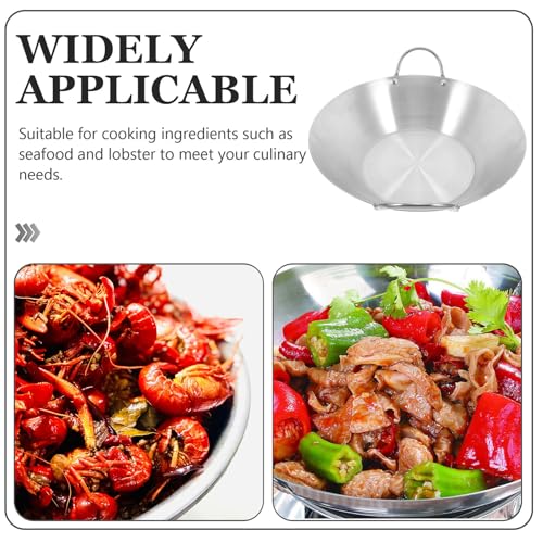 Wok de acero inoxidable 34 cm con doble asa miniatura 7