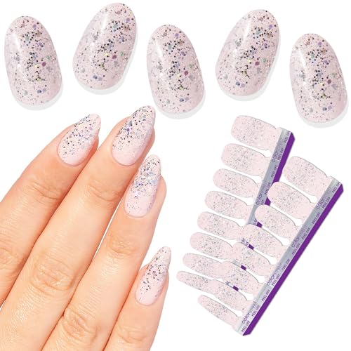 Color Street - Girl's Best Friend - Pale Pink Glitter Nails with ...
