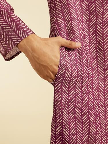 Image of DIWAS BY MANYAVAR Men's Cotton Blend Printed Kurta (1pc)