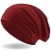 Produktbild Hatstar® Klassische Slouch Long Beanie Mütze | leicht und weich | für Damen und Herren | Übergangsmütze für Frühling und Sommer (Dunkel Rot)