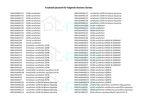 DL-pro Türgriff Fenstergriff für Siemens 00751791 751791 Griff mit Achsen für iQ700 iQ500 varioPerfect S14 S16 Waschmaschine Frontlader