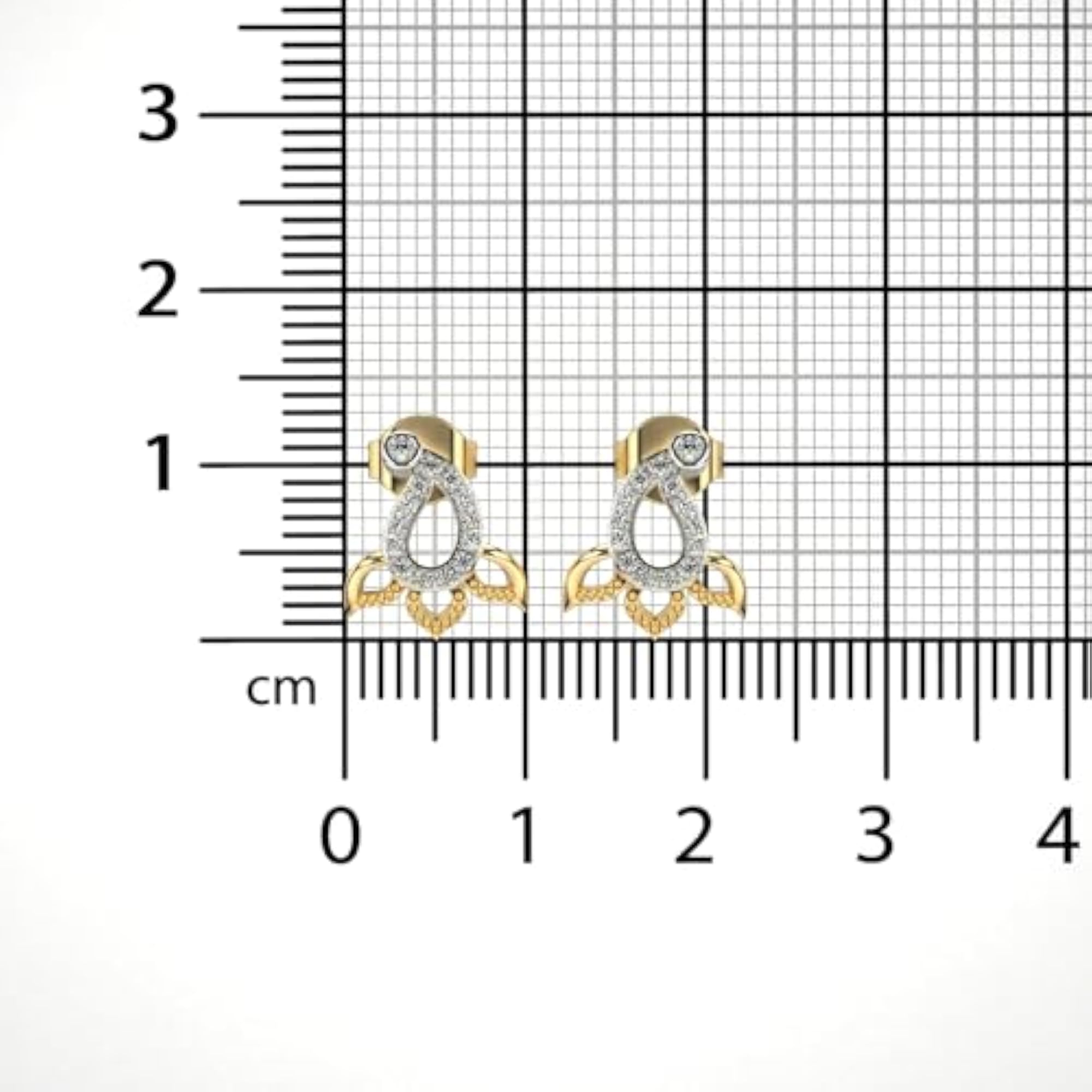 Women's Sterling Silver & Lab Grown Diamond 0.20cts Yellow Earrings, Elegant