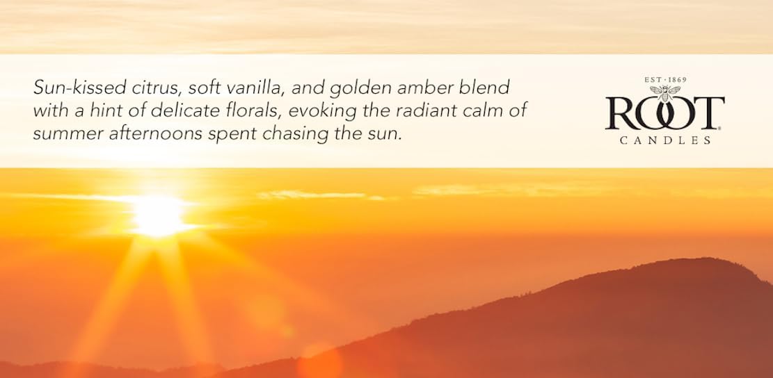 Root Candles Scented Votive Candles 20-Hour Beeswax Blend Premium Handcrafted Bulk Candle Pack, 18-Count Votives, Golden Hour