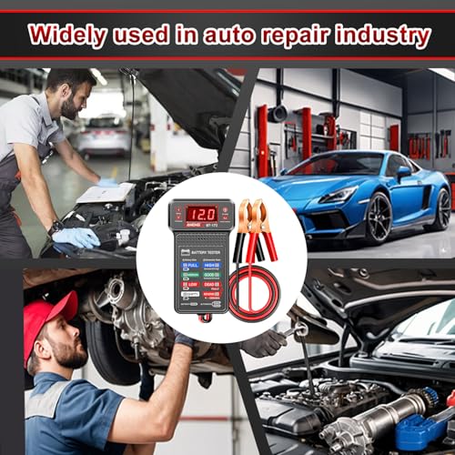 Image of TecoKart 12V Car Battery Health Tester, Comprehensive Analysis Voltage and Load Tester with LED for Two Wheeler and Car Batteries, Universal Trouble Shooting