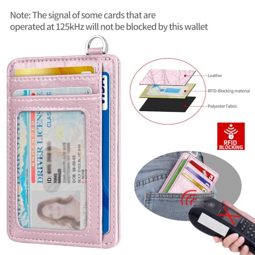 Image of Slim Minimalist Front Pocket Wallet, RFID Blocking Credit Card Holder Wallet with Integrated D-Shackle for Men Women