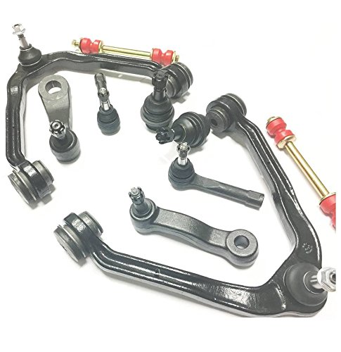 12 Pieces Complete Suspension Kit Upper Control Arms W/Ball Joints Assembly Sway Bars & Idler Arms Outer Tie Rod Ends Lower Ball Joints, Pitman Arm With 4 Grooves #TOP2