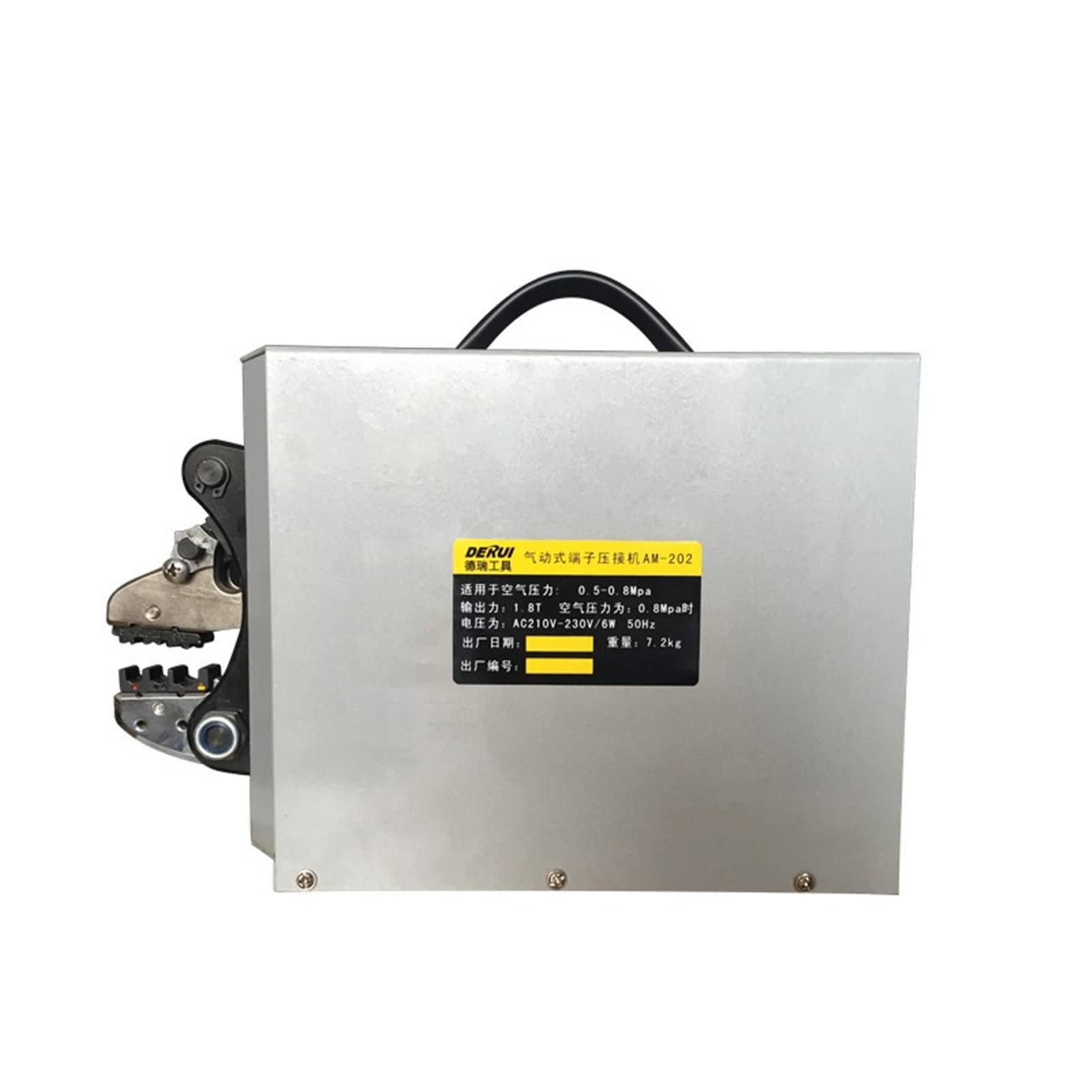 Rsgxlfqzvak One Color Terminal Crimping Machine, Pneumatic Terminal Crimping Machine Portable Pre-Insulated Tubular(Am-201)
