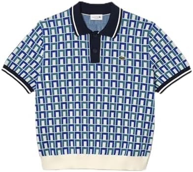 Lacoste Mens Graphic Motif Cotton Polo Sweater