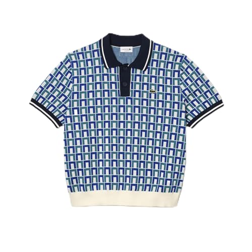 Lacoste Men's Short Sleeve Classic Fit Jacquard Graphic Polo Sweater