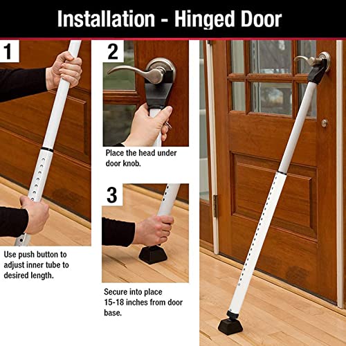 Sliding Door Security Bar Non Lift Lock Universal Adjustable for Home School, Hotel - Image 3