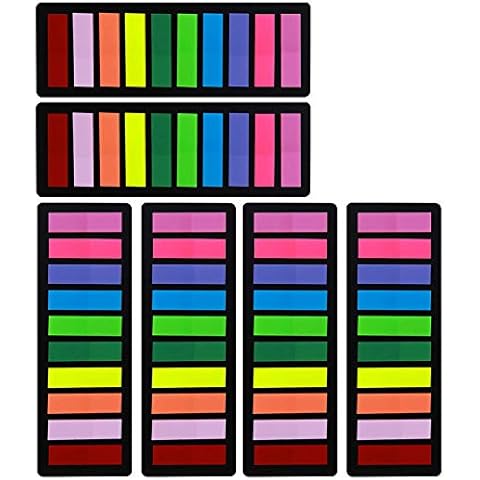 KICNIC Page Markers Sticky Index Tabs 1500 Pcs, Arrow Flag Tabs Colored Sticky Notes for Page Marker Bookmarks, 10 Colors, Stick Securely, Remove Cleanly Cover