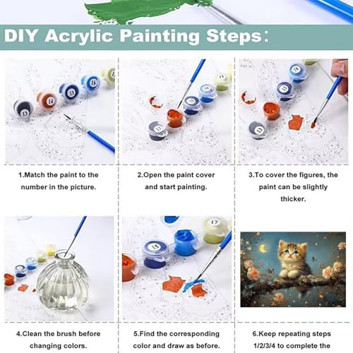 Kit de pintura por números de faro para adultos y niños lienzo 50x70cm con pinceles 6