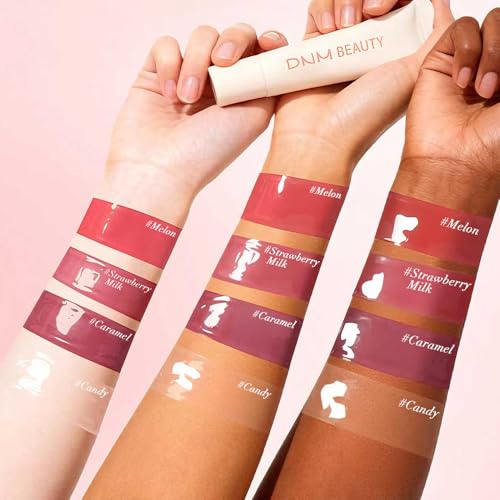 Image of Tinted Lip Serum Melting Lip Balm, Hydrating Tinted Lip Balm For A Glossy Finish & Soft, Nourished Lips with Plumping Polypeptides, Supple Lips, Vegan & Cruelty-Free (02#Melon Pop)