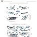 Airplane Wall Decals Airplanes for Kids Airplane Art Space Decor for Boys Room Airplane Wallpaper - Plane Baby Nursery Wall Décor