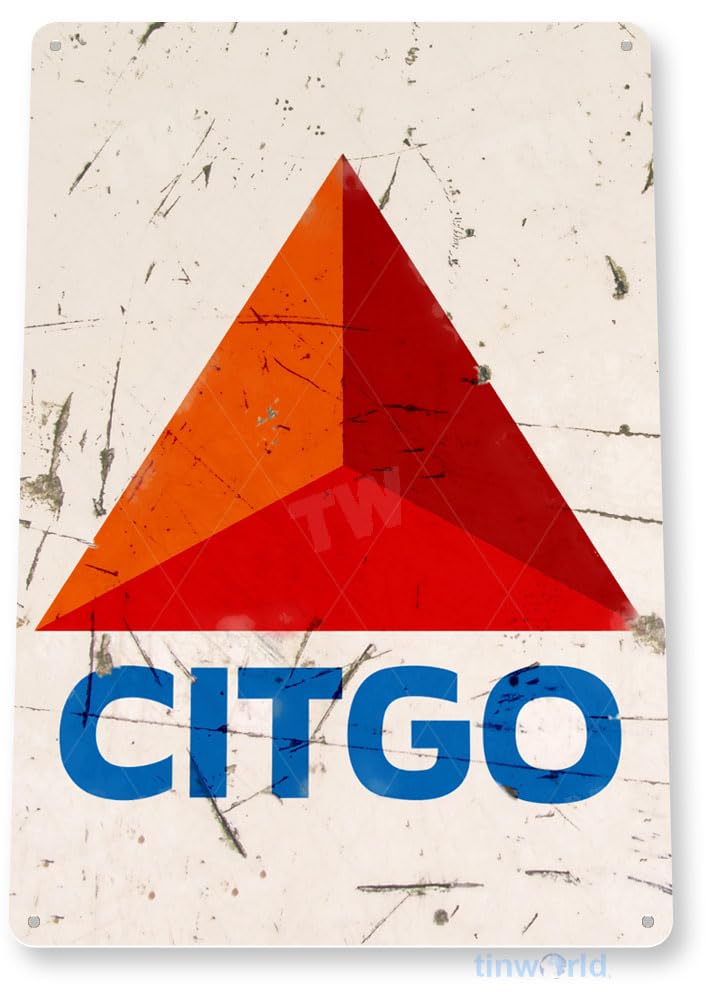 USA VINTAGE CITGO 5ガロン缶 Amazon.com: Tinworld Tin Sign: Citgo Oil Retro Rustic Gas Station