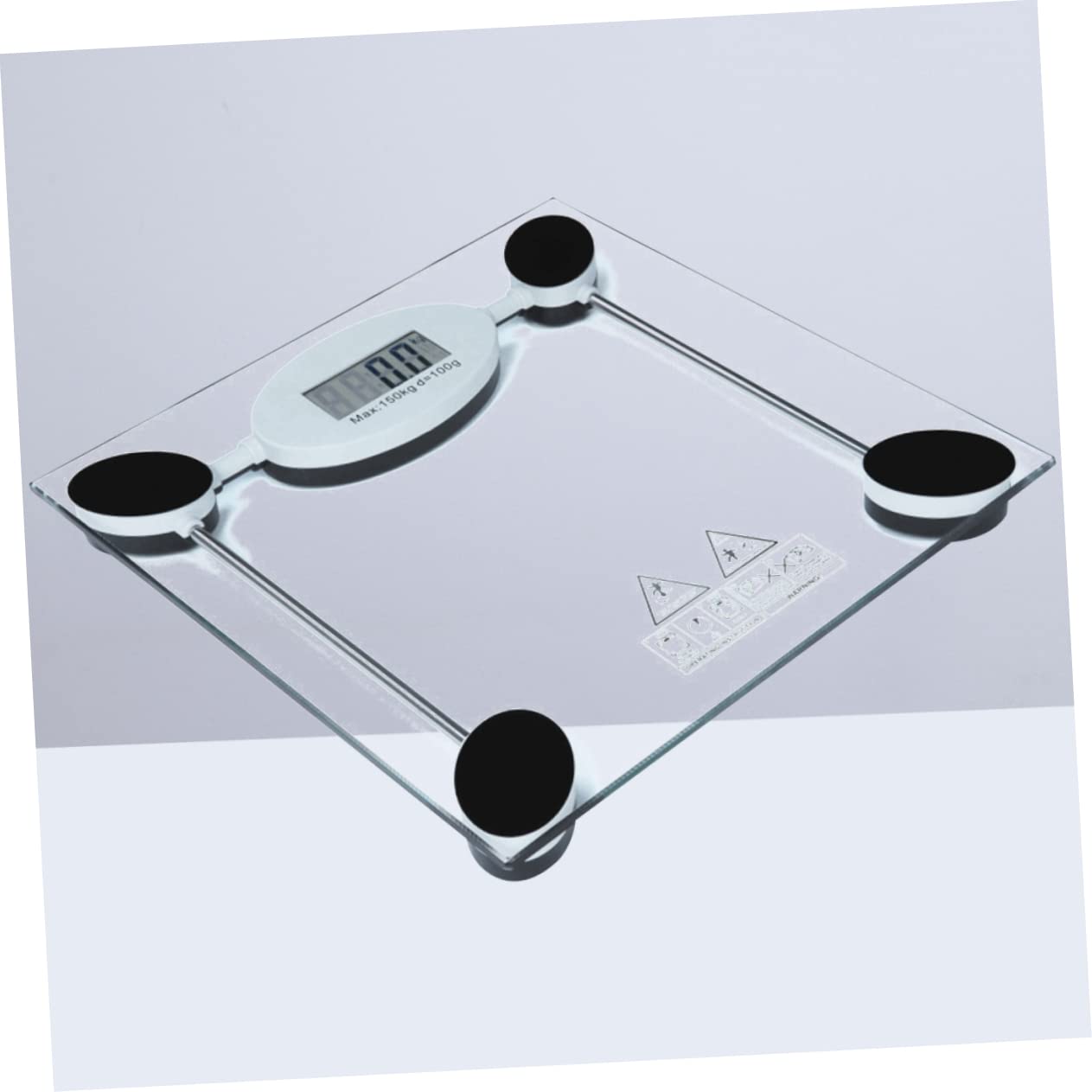 Bilancia Pesa Persone Digitale 28cm in Vetro Temperato | Capacità 150kg, Sensore Touch e Display Lcd, Batteria a Bottone Inclusa