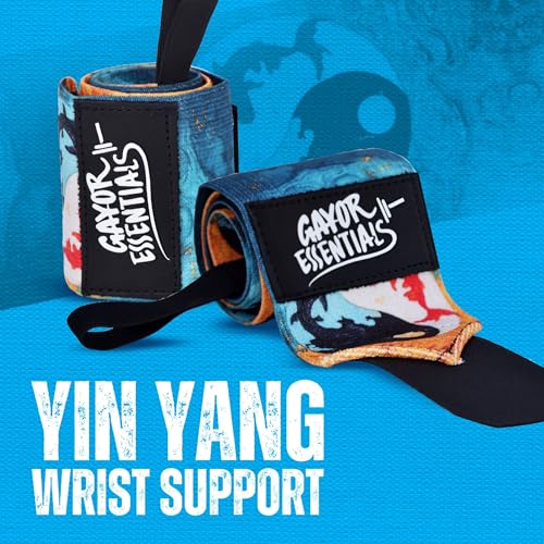 Image of Gayor Essentials Wrist Support | Gym Wrist Brace for Men & Women | Adjustable Wrist Wraps for Weightlifting, Crossfit, Workout, Powerlifting (Ying Yang, Free Size)