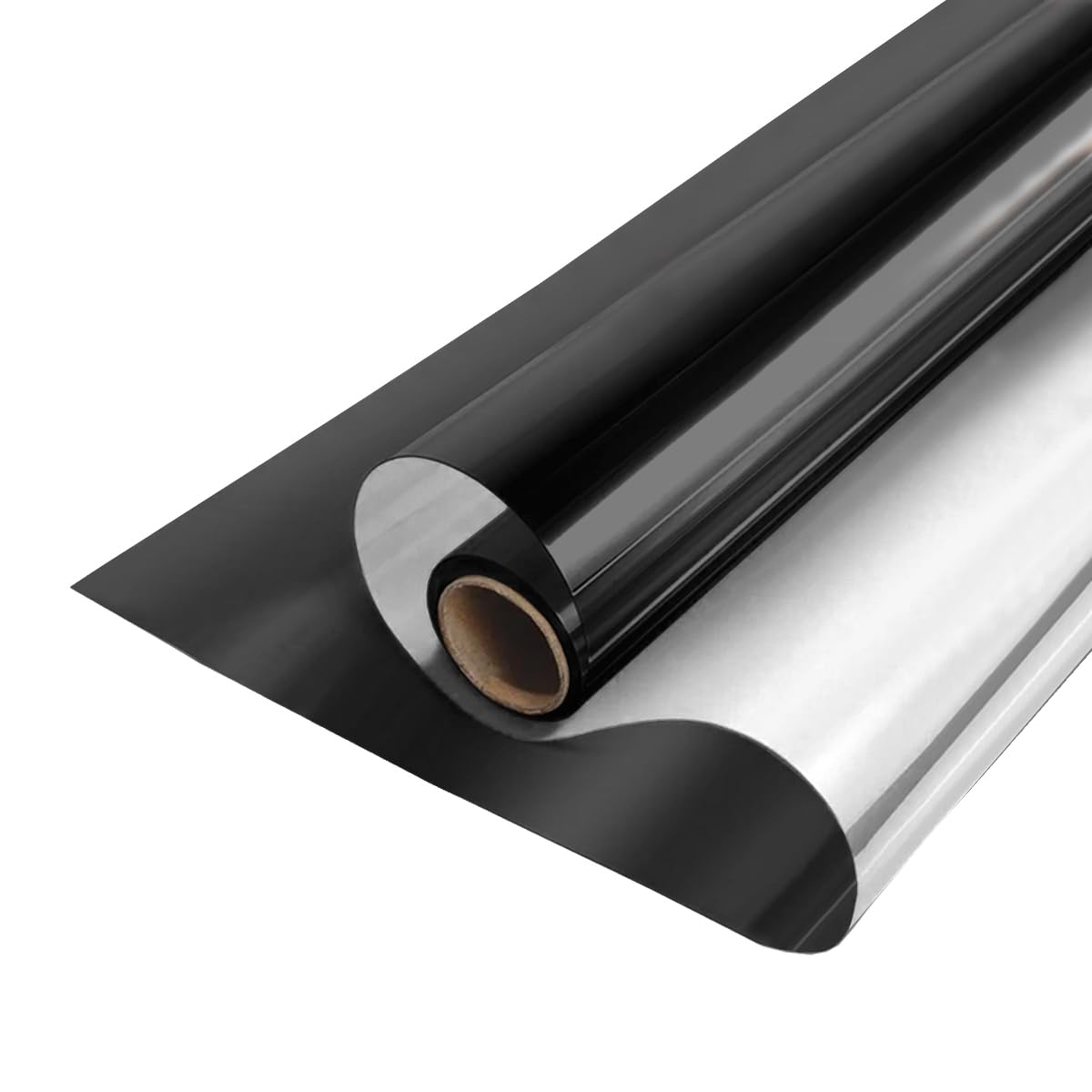 MOCNT Window Tint Film One Way Mirror Film Reflective Glass Tint Privacy Film Heat Insulation Sun Block Sticker Solar Protection Glass Window Film Black Silver 40cmX400cm
