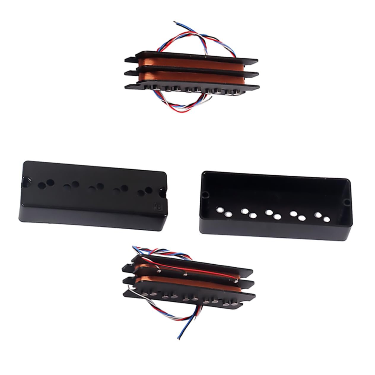 ifundom 5-string Vintage Bass Pickup Set 10 Dot Humbucker Bass Guitar Accessory Kit Materials for Diy Enthusiasts