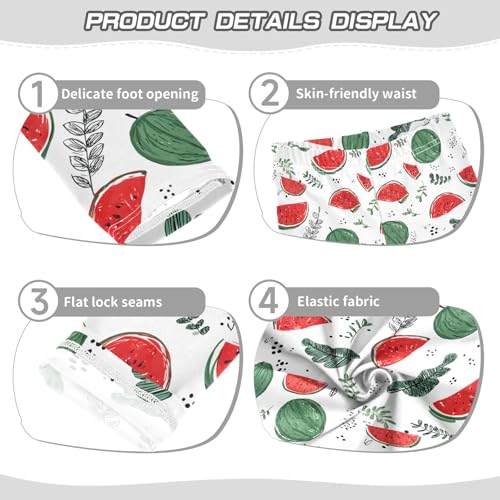 Girls' Athletic Leggings Ankle Length Yoga Dance Pants Kids Teen 4T Watermelon3