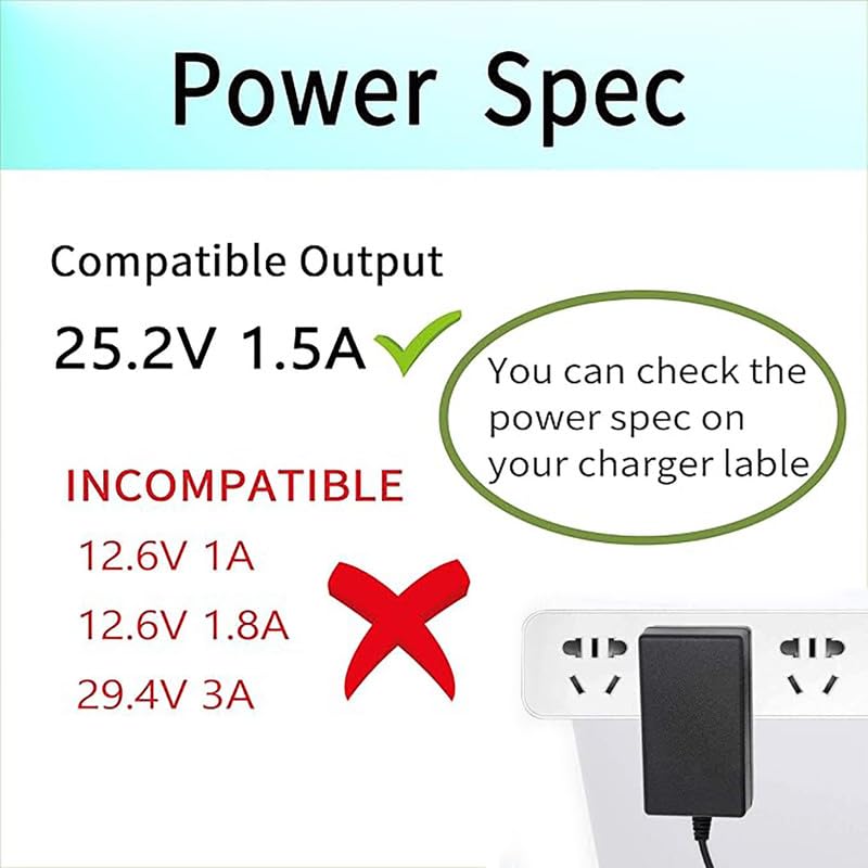 Chargeur de Remplacement 25.2V pour WYBOT C1 C2 C2B OS7010C Affairs de Piscine sans Fil.