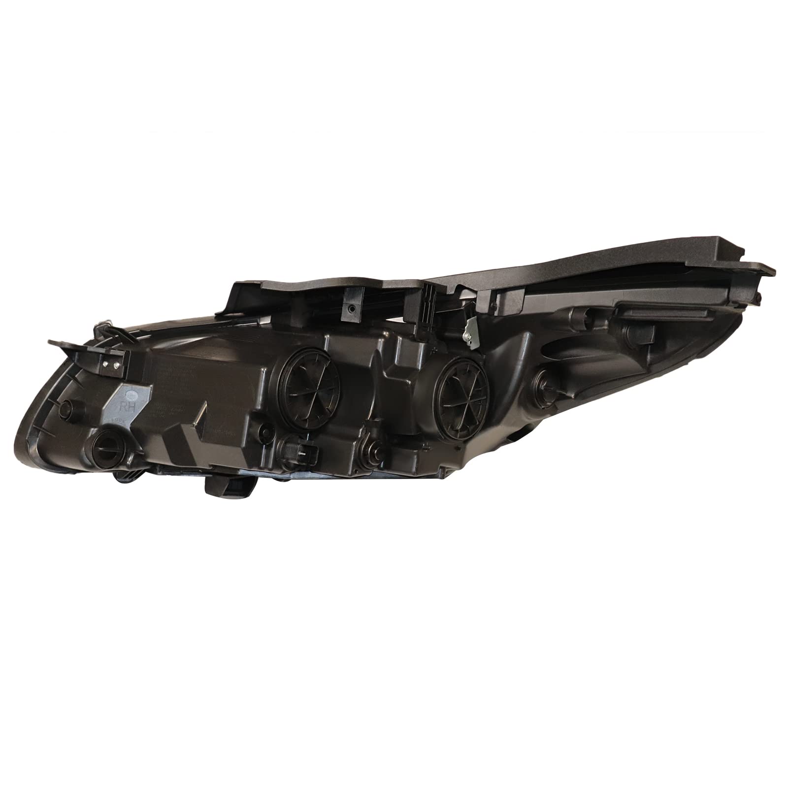 Driver Side Front Headlight Assembly For 2015-2017 Hyundai Sonata - Black Housing Clear Lens Halogen