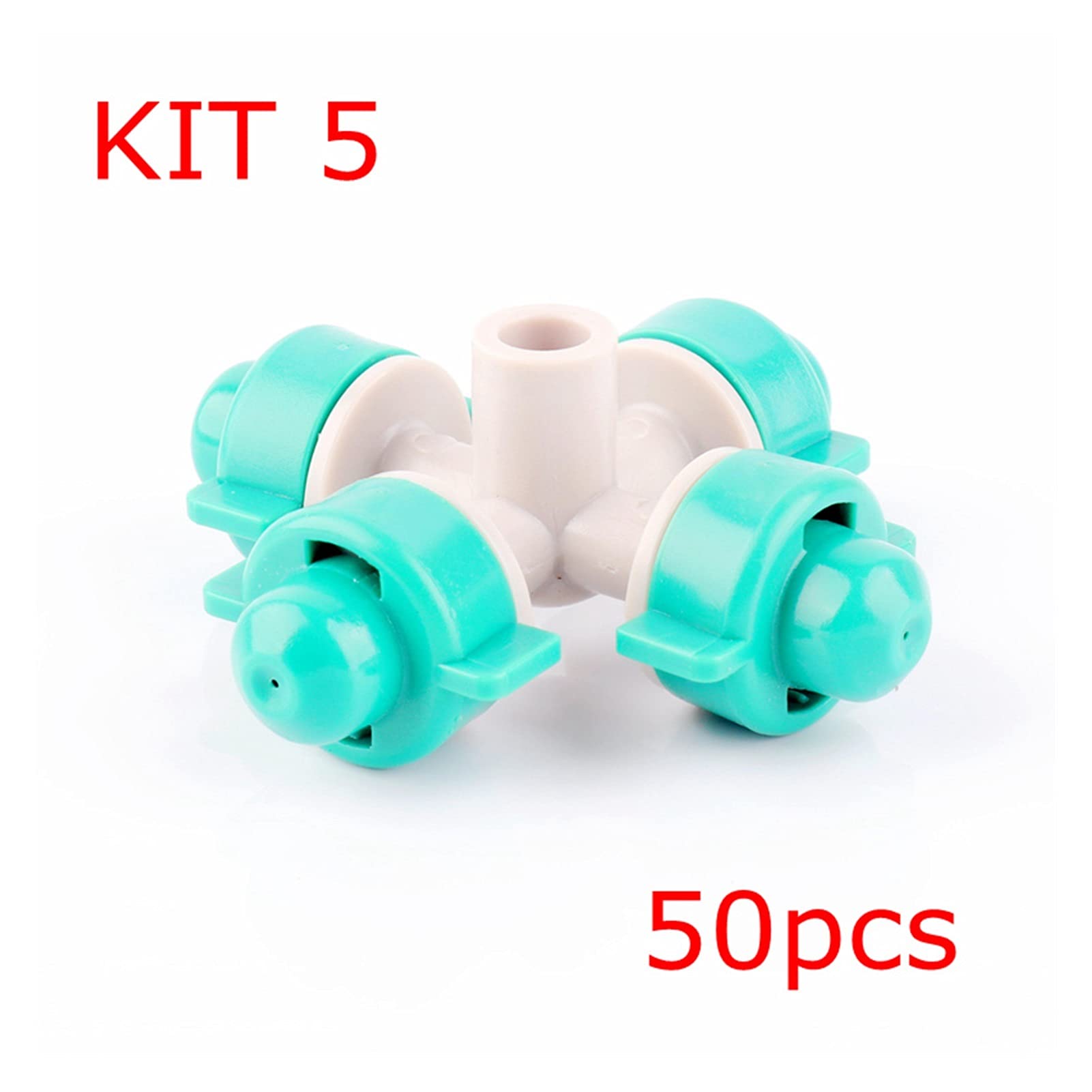 System nawadniania zraszaczy ogrodowych Zielona Mgła Krzyż Zraszacz Water Zraszacz Nawadnia Zraszacz Twarotnik Rolnictwo (Color : 50pcs)