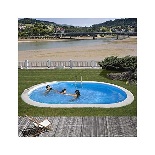 Gre: Piscina Ovalada Prefabricada 800 X 400 X 120 Cm (Altura)