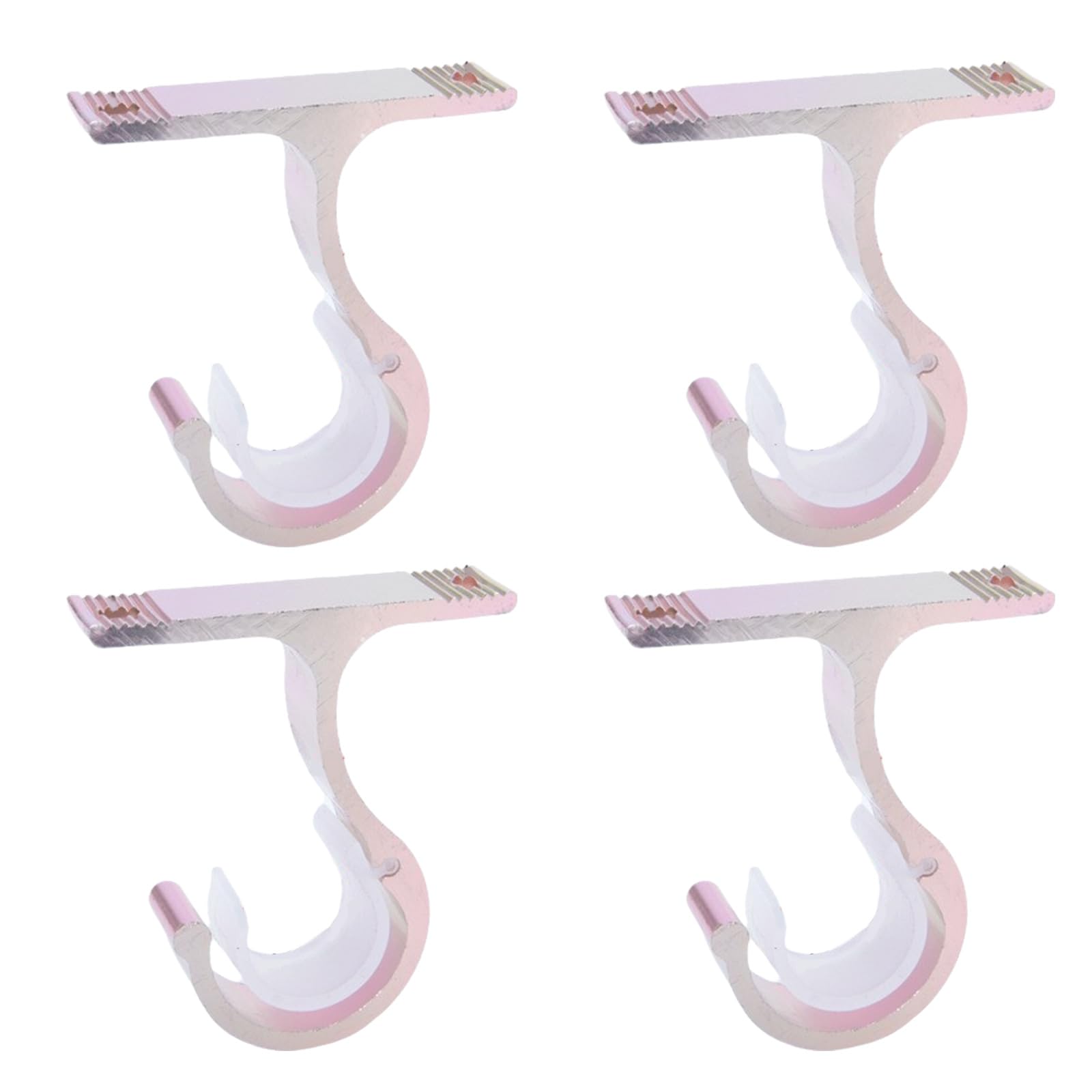 Nucelit Of 4 Aluminum Curtain Rod Brackets for 23mm Poles Fixing Brackets Rustproof Designing Elegant Curtain Rod Fixing Holder