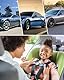 YUUSIKCO 4 Stück Einführhilfen für Autositze, Autositz-Befestigungssystem, Kindersitzhalterung, Kindersitzbefestigung für ISOFIX-Anschluss, schwarz