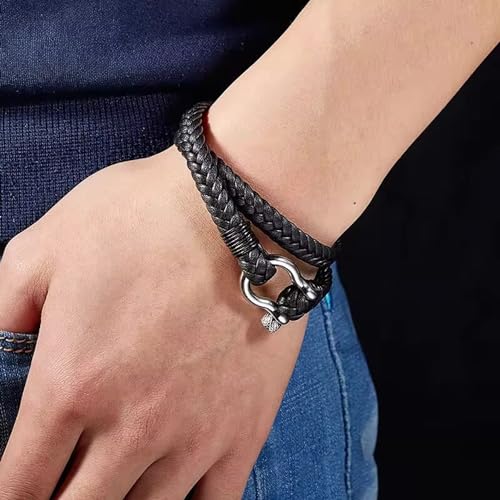 Pulsera de Cuero Hecha a Mano con Cierre 51yGA0nEwfL. SL1000