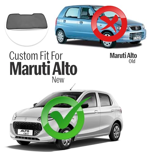 Image of Autofact Dicky Curtain for Maruti Alto 800 2012-2019 | Custom Fit Rear Windshield Sunshade | UV & Heat Protection | Foldable Mesh | Privacy & Cooling Car Accessory