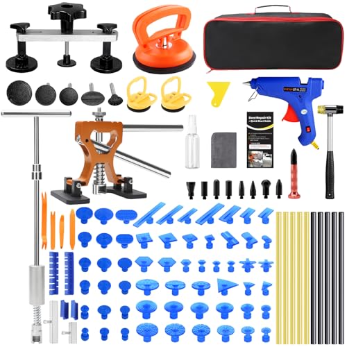 Super PDR Kit Debosselage sans Peinture, kit de debosselage carrosserie avec Pistolet &agrave; colle et R&eacute;flecteur LED Board, Outils de r&eacute;paration carrosserie