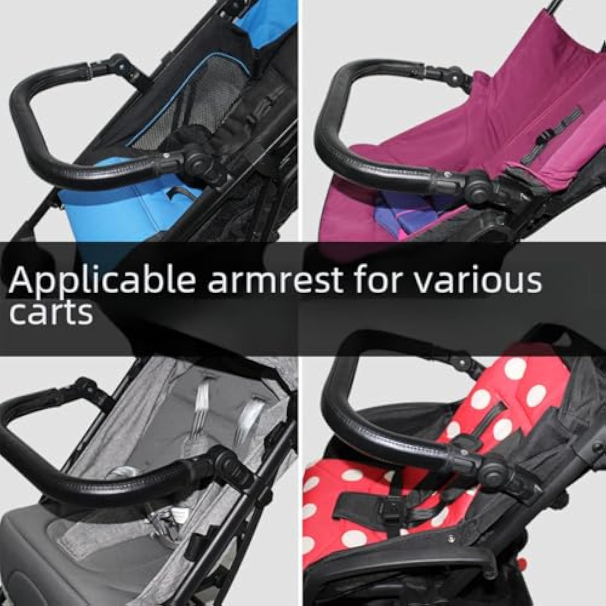 Stroller Armrest Strong Handlebar Adjustable Stroller Accessory