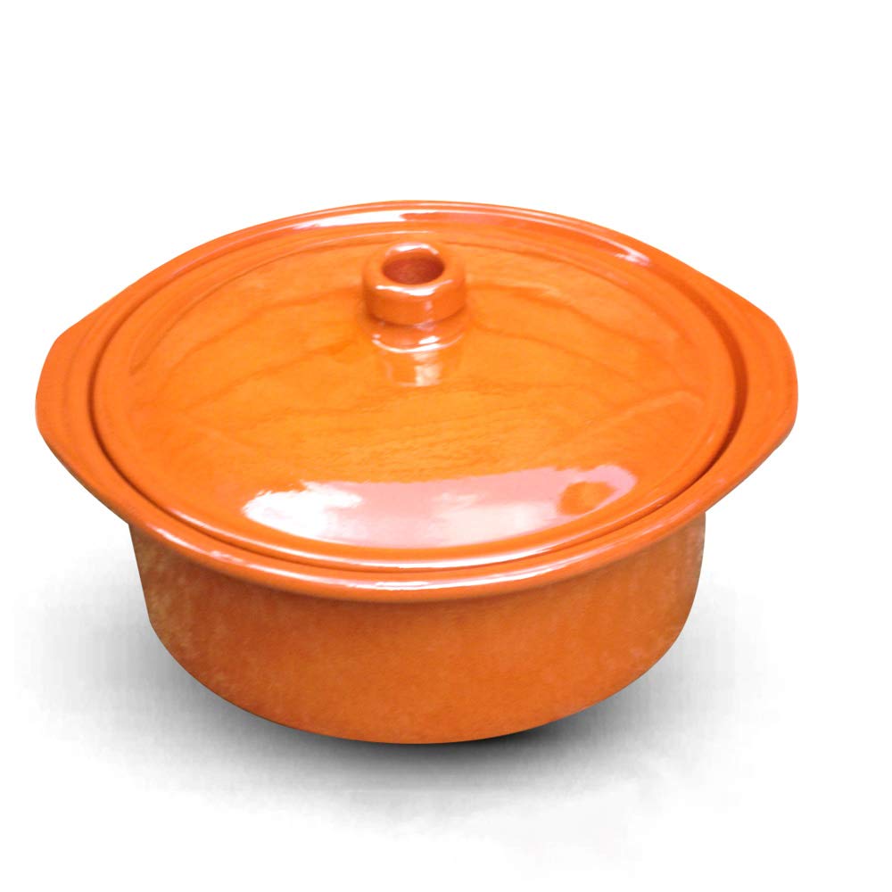 Spanish Terracotta Casserole Dish/Stew Pot/Dutch Oven - 3.5 Litre Capacity