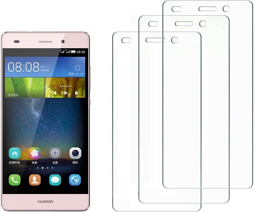 WEOFUN [3 Pack] HUAWEI P8 Lite Screen Protector, Tempered glass Screen Protector for HUAWEI P8 Lite 2016/2015 Glass Film - Transparent (0.33mm, Ultra Clear)