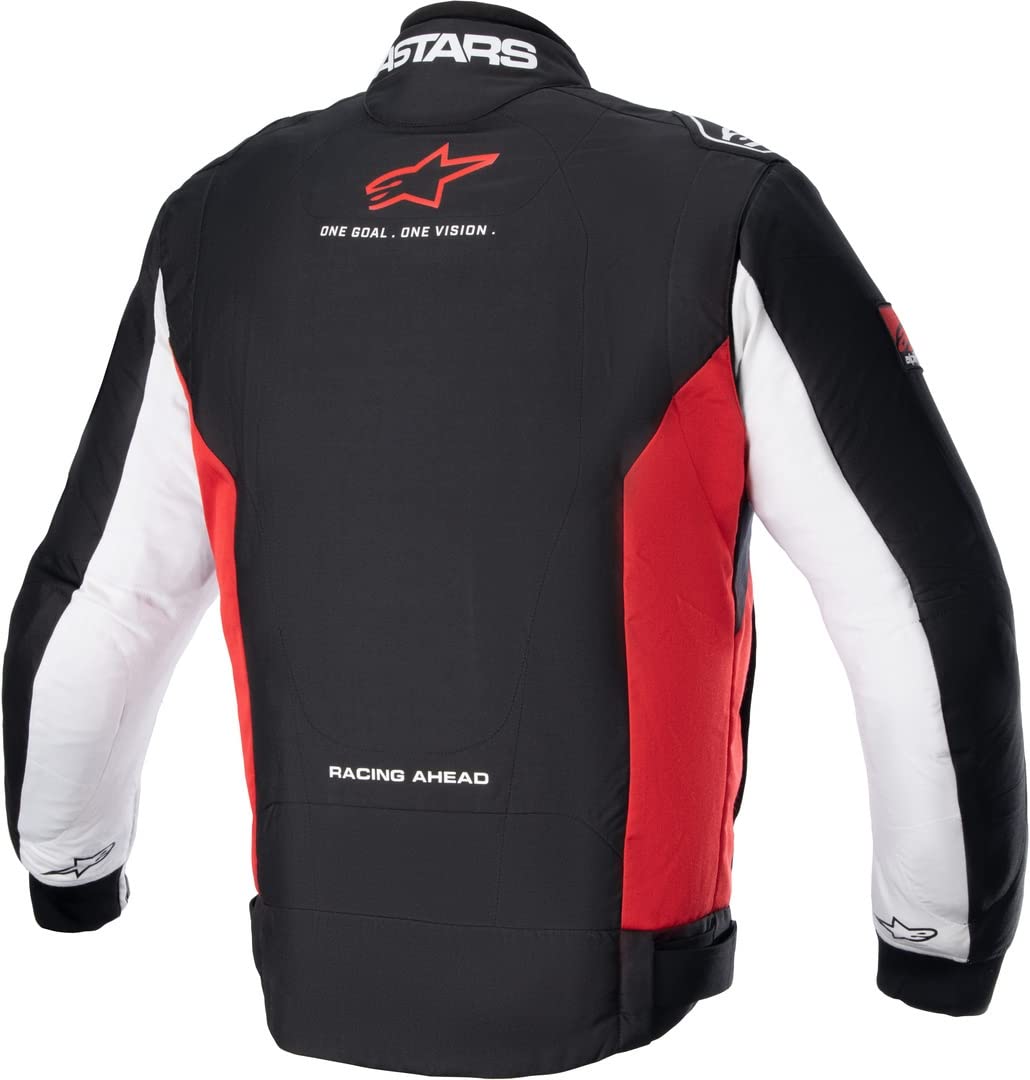 Alpinestars Monza Sport Giacca tessile moto, nero/rosso/bianco, L