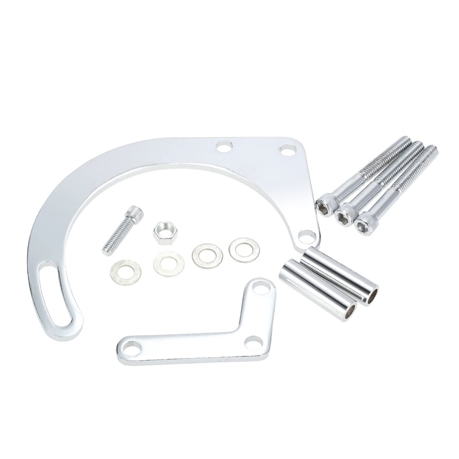 Acouto SBC Chrome Nisko Montowany Wspornik Alternatora SWP SB Zamiennik dla Chevy 350 Short Mocowanie Zestawu Pompy Wodnej 265-283-305-327-350-383-400