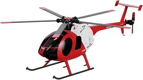 Miniatura 6 de Newcomer Helicóptero RC MD500 C189, modelo de avión 128 2.4G 4CH modelo de helicóptero de un solo rotor, juguetes de helicóptero remoto para niños y