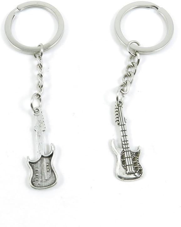 40 Pieces Keyring Keychain Keytag Key Ring Chain Tag Door Car Wholesale Jewelry Making Charms H3OG4 Electric Guitar